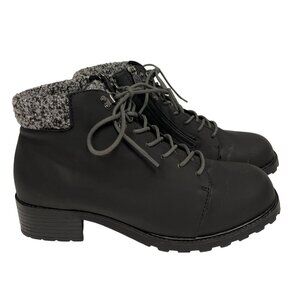 Trotters Becky 2.0 Women's Boots Black Waterproof Slip Resistant Zipper  11M New